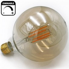 Λάμπα LED Γλόμπος Φ125 6W E27 230V 600lm Ντιμαριζόμενη 2200K Θερμό φως Μελί Γυαλί 13-2781256009